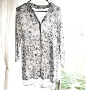 Button Down High/Low Maternity Shirt